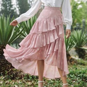 Layered Ruffle Trim Skirt